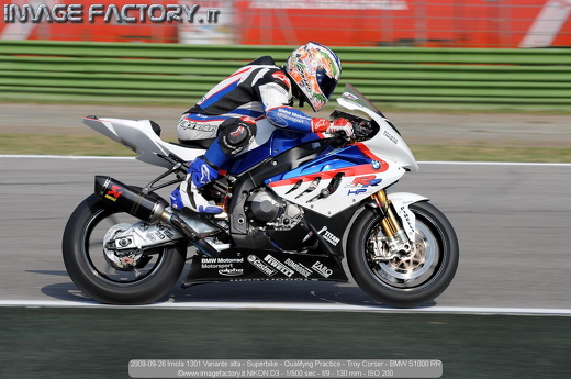 2009-09-26 Imola 1301 Variante alta - Superbike - Qualifyng Practice - Troy Corser - BMW S1000 RR